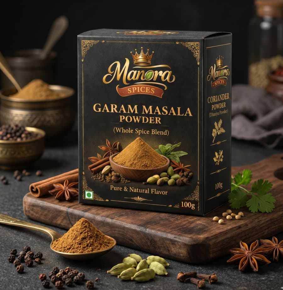 Garam Masala box from Manora Spices